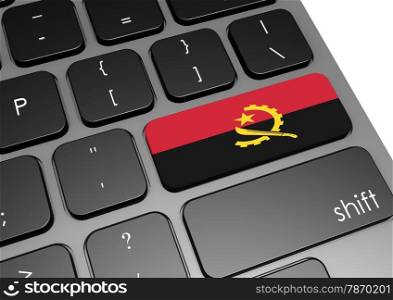 Angola keyboard image with hi-res rendered artwork that could be used for any graphic design.. Angola
