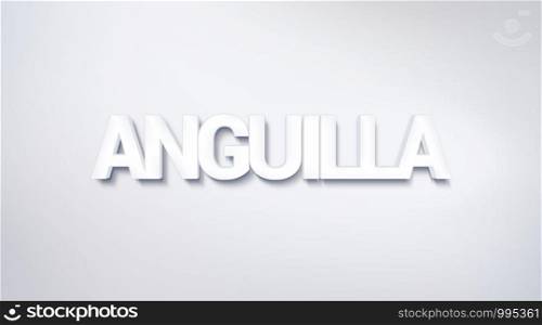 Anguilla, text design. calligraphy. Typography poster. Usable as Wallpaper background