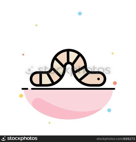 Animal, Bug, Insect, Snake Abstract Flat Color Icon Template