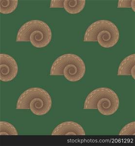 Animal Icon. Snail Logo Isolated on Green Background. Seamless Pattern.. Animal Icon. Snail Logo Isolated on Green Background. Seamless Pattern