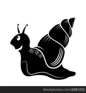 Animal Icon. Snail Logo Isolated on White Background.. Animal Icon. Snail Logo Isolated on White Background