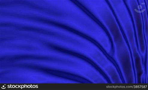 Animated blue cloth blowing in the wind