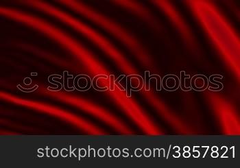 Animated red cloth blowing in the wind