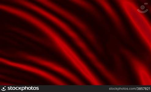Animated red cloth blowing in the wind