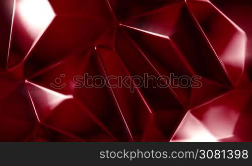 Animated ruby crystals surface. Loopable.