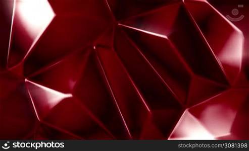 Animated ruby crystals surface. Loopable.