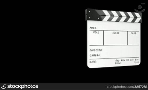 Animation of a film slate