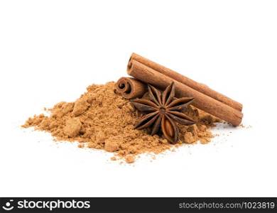 anise and cinnamon ingredients close up