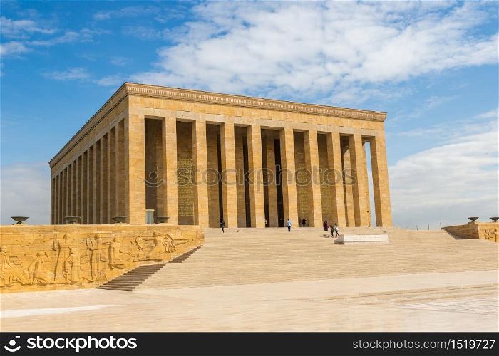 Anitkabir, mausoleum of Ataturk, Ankara, Turkey in a beautiful summer day
