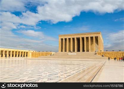 Anitkabir, mausoleum of Ataturk, Ankara, Turkey in a beautiful summer day