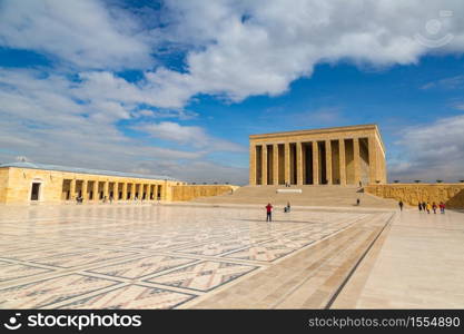 Anitkabir, mausoleum of Ataturk, Ankara, Turkey in a beautiful summer day