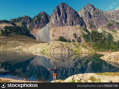 Ann lake and mt.Shuksan, Washington