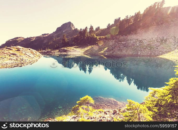 Ann lake and mt. Shuksan, Washington