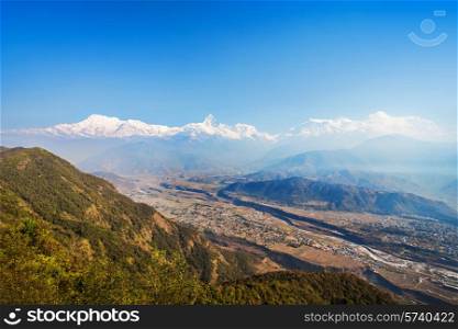 Annapurna range are the mountains in Himalaya, Nepal