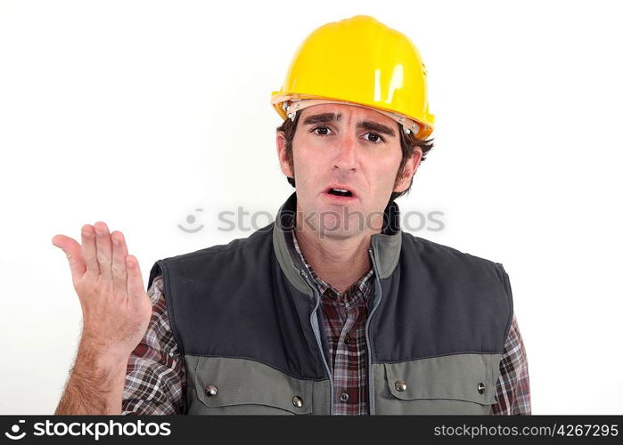 Annoyed builder