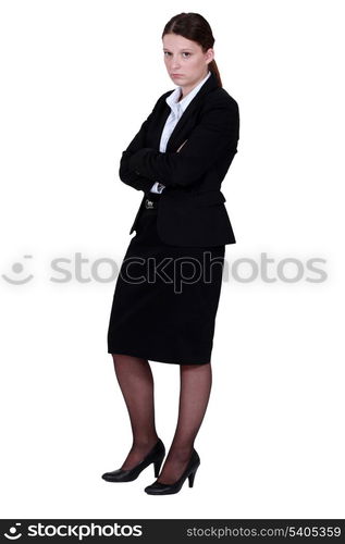 Annoyed businesswoman