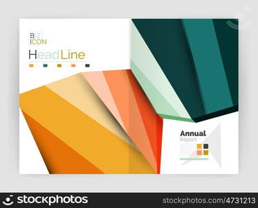 annual report geometric template, 3d shapes