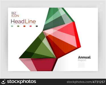 annual report geometric template, 3d shapes