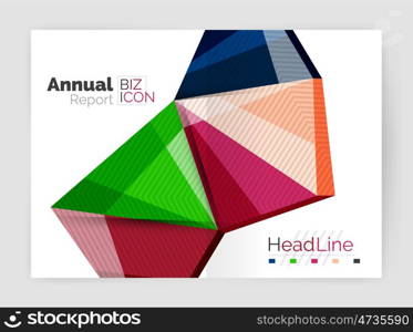 annual report geometric template, 3d shapes