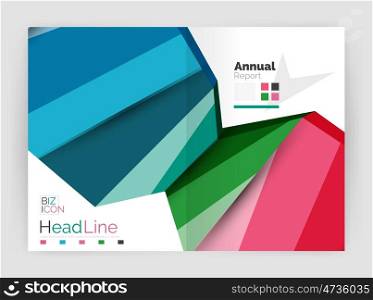 annual report geometric template, 3d shapes