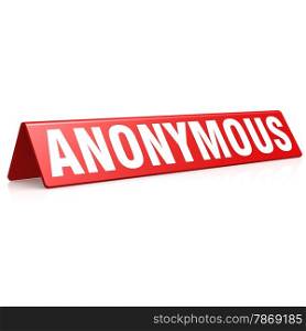 Anonymous tag image with hi-res rendered artwork that could be used for any graphic design.. Anonymous tag