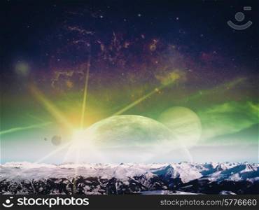 Another world landscape, abstract fantasy backgrounds