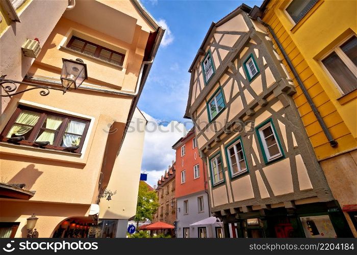 Ansbach. Old town of Ansbach picturesque street view, Bavaria region of Germany