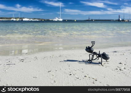 Ant figure on the floor