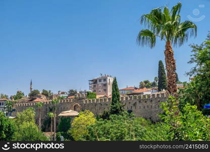 Antalya, Turkey 19.07.2021. Roman harbor in the old city of Antalya, Turkey, on a sunny summer day. Roman harbor in Antalya, Turkey