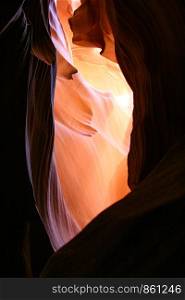 Antelope Canyon with colorful play spectacle