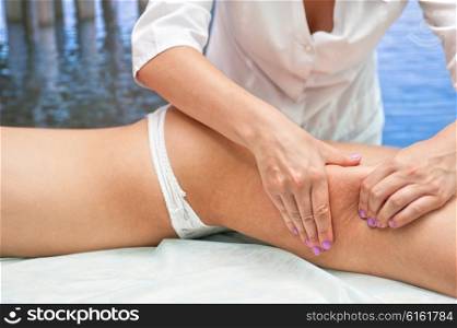 anticellulite massage for woman. anticellulite massage for woman closeup