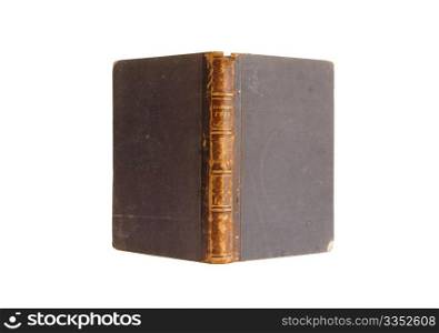 Antique book stands isolated on white background