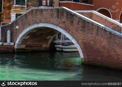 Antique Bridge in Venice Canal, Italy