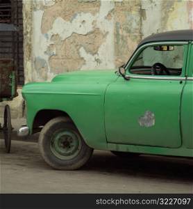 Antique car parked on the street, Havana, Cuba