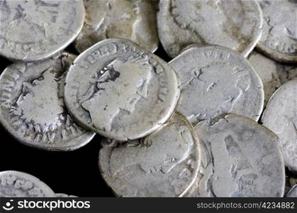 Antique coins are made of silver. Means of payment of past centuries