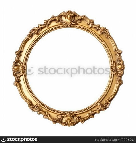 Antique gilded Frame Isolated. for print, website, poster, banner, logo, celebration