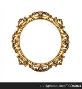 Antique gilded Frame Isolated. for print, website, poster, banner, logo, celebration