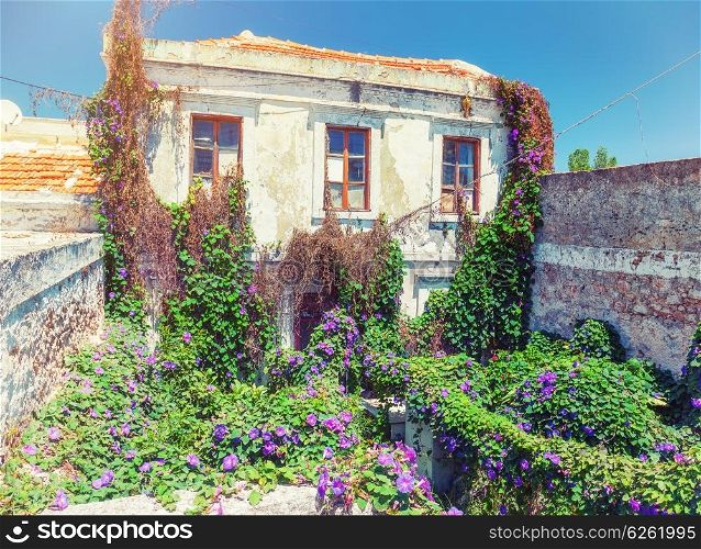 antique housein the colorful village Koskinou on the island of Rhodes, Greece