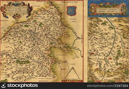 Antique Map of France, by Abraham Ortelius, circa 1570