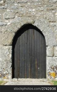 antique/medieval entrance door of Ourem castle