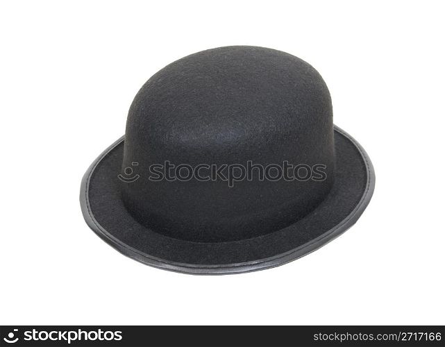 Antique retro style bowler hat used for protection and fashion - path included