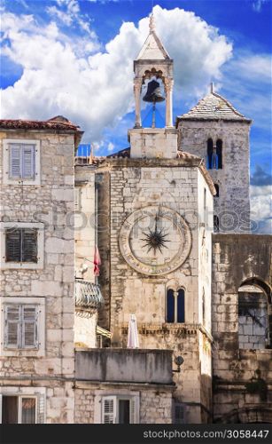 Antique roman town Split in Croatia, old square