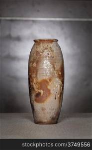 Antique scratch ceramic vase (Still life)