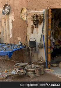 Antique shop display, Ouarzazate, Morocco