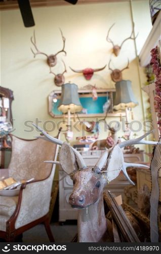 Antique Shop with Antlers