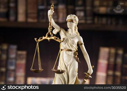 Antique statue of justice, law. Lady of justice, Law and justice concept