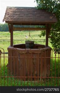 Antique wishing well on the farm.