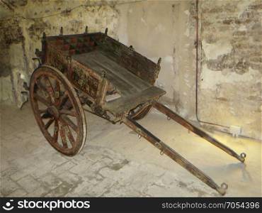antique wood carriage for daily and working use