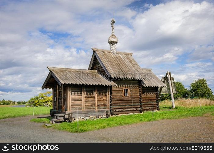 Antique wooden Orthodox Church at Kizhi island in Russia