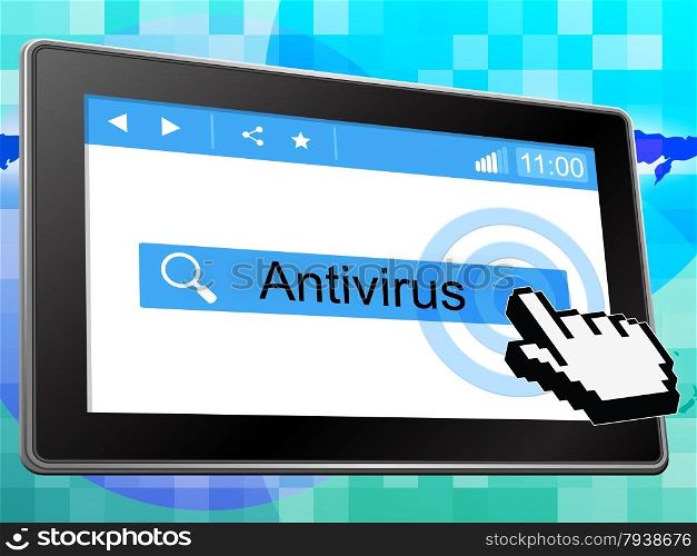 Antivirus Online Indicating World Wide Web And Website